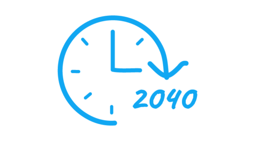 Clock going to the year 2040